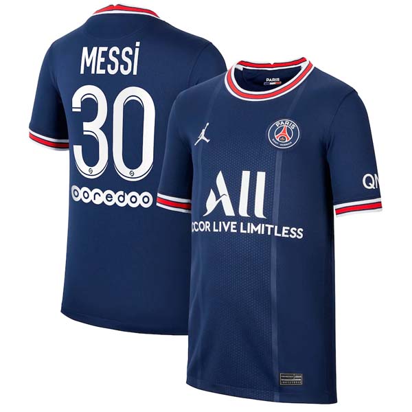 Camiseta Paris Saint Germain NO.30 Messi Primera 2021-2022 Azul